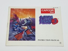 Mega Man 3 Authentic Original NES Nintendo Manual Only *wear