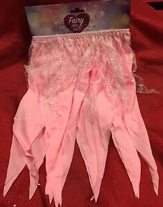 Girls Pink Fairy Skirt Costume Size Small To Medium Elastic Waistband