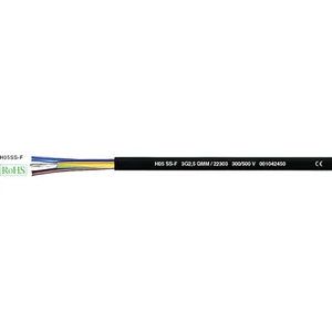 Helukabel 22295 High-temp Cable H05SS-F 3G1 mm² Black/metre - Picture 1 of 1