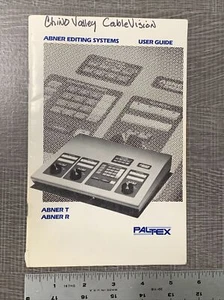 Abner Editing Systems User Guide RARE Paltex Abner T And Abner R Models - Picture 1 of 12