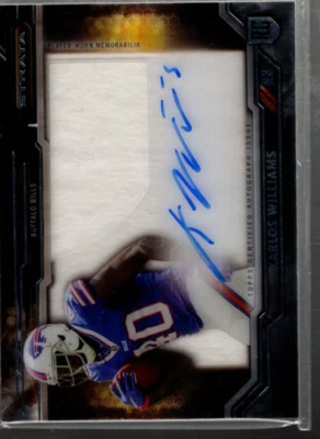 A6220 2015 Topps Strata Clear Cut Relic Autographs CCAPKWI Karlos Williams Patch - Image 1 of 2