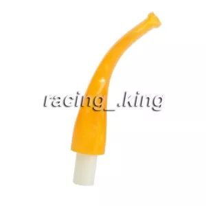 Amber Bent 9mm Filter Bit Stem For Meerschaum Corncob Pipe Acrylic Stem New - Picture 1 of 6