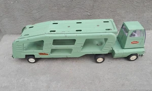 Tonka Car Hauler Carrier Truck MINT Green 1960's or 70's VTG. Metal Vehicle Toy - Picture 1 of 9