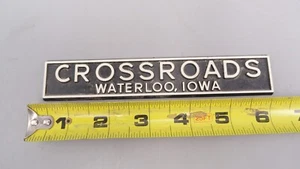 Vintage Plastic Dealer Dealership Emblem / Badge - Crossroads Waterloo, Iowa IA - Picture 1 of 4