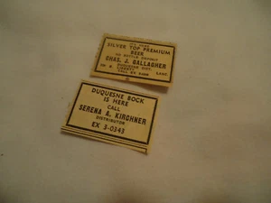 Silver top & Duquesne Beer 1959 newsprint ads - Picture 1 of 1
