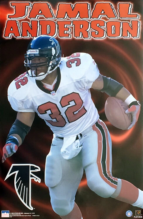 PÓSTER 22x34 original vintage Starline 1999 de los Atlanta Falcons de Jamal Anderson Foto 1 de 1