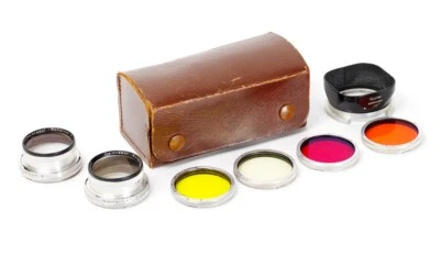 Rollei HFT Set Rolleinar 1 & 2 Filter Yellow UV Red Orange Lens Hood RIII R3 •• - Image 1 of 4