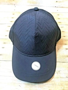 SLAZENGER GOLF CAP TEXTURED ZIGZAG CHEVRON BLACK WOMEN'S ADJUSTIBLE ⛳NWT⛳ - Picture 1 of 9