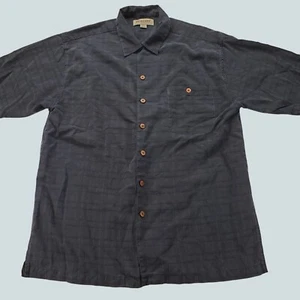 Camisa de hombre PORCINI 100 % seda manga corta talla L azul - Imagen 1 de 12