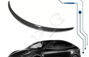 Tesla Model Y 2020-2022 Rear Trunk Spoiler Tail Wing (Glossy Carbon Fiber) - Picture 1 of 5