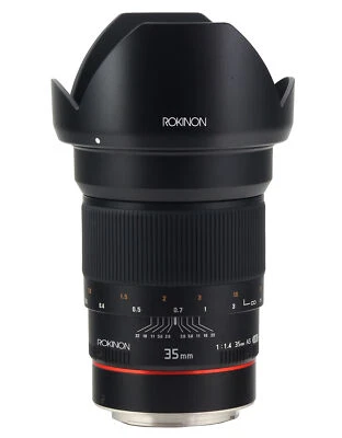 Rokinon 35mm F1.4 Full Frame Wide Angle Lens (Canon EF) - Image 1 of 4