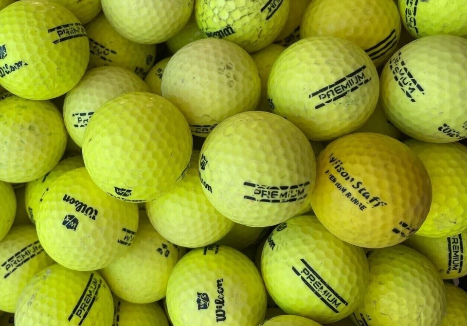 200 Hit-Away Practice Range Striped Used Golf Balls Bulk - Image 1 of 1