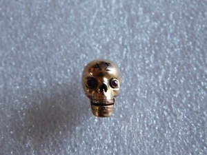 Antique 14K Gold Alpha Sigma Skull Fraternity Pin Badge - Picture 1 of 7
