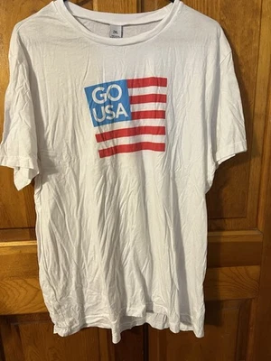 2XL Camisa Blanca Para Hombres Bandera EE. UU. Pullover Manga Corta Camiseta Algodón Nueva Delgada De Colección Foto 1 de 4