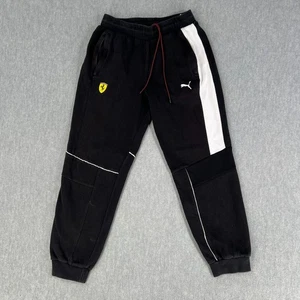 Puma x Ferrari Jogger Pant Men's M Black Motorsport Race Drawstring - Picture 1 of 14