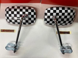 new 2 FOR 1 Schwinn Stingray Krate bicycle CHECKERBOARD MIRROR Bike Pals - Picture 1 of 6
