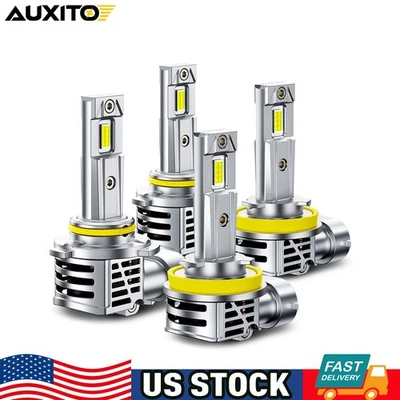 9005 H11 Combo LED Headlight Bulbs Kit 6500K White High Low Beam Light 48000LM - Image 1 of 4