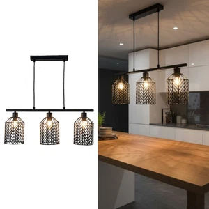 Dreilichtige Pendelleuchte Lichte Modern & Mattschwarz 3-flammig Metall 70,5 cm - Bild 1 von 6