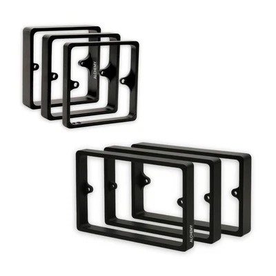 Black Socket Switch Spacers - 10mm, 15mm & 20mm - Single & Double Gang - Image 1 of 4