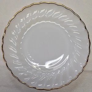 Fire King Milchglas Swirl Goldrand 7 1/2" Brotteller Goldrand USA Vintage - Bild 1 von 3