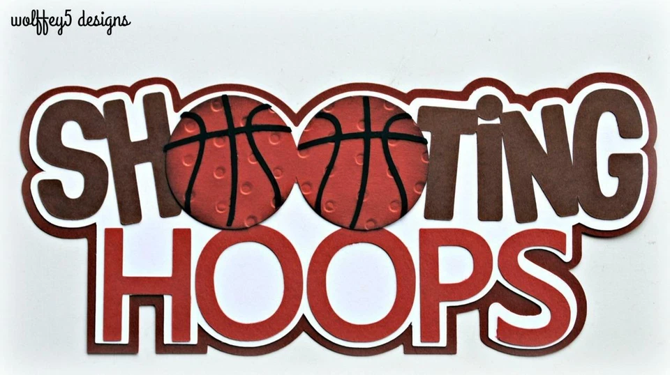 TÍTULO DE BALONCESTO ARTESANAL Prefabricado Papel Piezas Álbum de recortes Troquelado Pieza Página 3D Foto 1 de 1