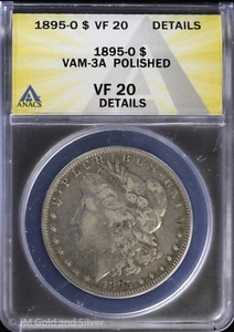 1895-O $1 Morgan Silver Dollar ANACS VF 20 Details | VAM-3A - Picture 1 of 4