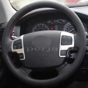 Custom Black PU Leather Steering Wheel Stitch on Cover For Toyota Tundra 07-13 - Picture 1 of 10