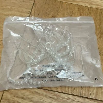 12 3” shower curtain rings clear acrylic plastic hangers - Image 1 of 4