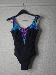 Vintage Carol Wior One Piece Fully Lined Swimsuit With Underwire Bra & Ruching 8 - Picture 1 of 14