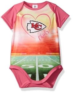 Kansas City Chiefs Girls Pink Stadium Bodysuit - Picture 1 of 1