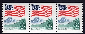 Scott #2280 Flag Over Yosemite Plate # Coil (PNC3) of 3 Stamps - MNH P#5 - Picture 1 of 2