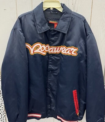 Chaqueta De Colección Y2K Rocawear Para Hombre Nylon Bombardero Universitario Estadio Talla Grande Foto 1 de 4