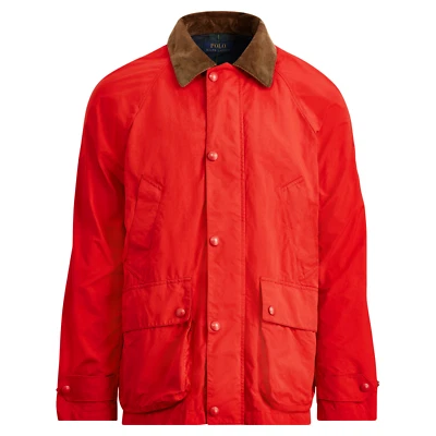 Polo Ralph Lauren Para Hombres Cuero Borde Sarga Granero Abrigo Rojo Chaqueta Parka Nuevo con Etiquetas $595 Foto 1 de 4