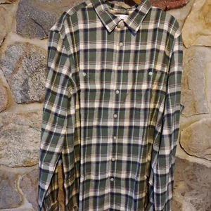 Mens Sonoma Goods For Life Green/White/Blue Long Sleeve Button Flannel Shirt XXL - Picture 1 of 7
