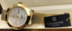 Cavadini Herrenuhr Automatik Miyota Kaliber 8205 Tag Datum Edelstahl Saphirglas  - Picture 1 of 4