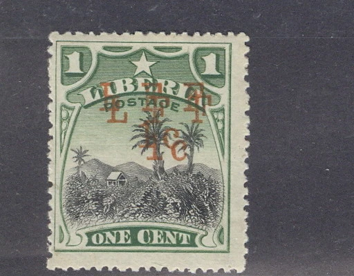 Liberia 1916, 1c LFF on 1c coffee plantation, DOUBLE overprint, #M3 - Image 1 of 1