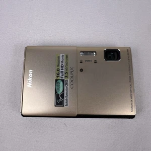 Nikon COOLPIX S100 Digital Camera 1080p HD Video Recording Touch Screen Gold - Picture 1 of 11