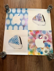 RARE Vintage Apple iMac SE FLOWER POWER + DALMATION Poster 24x24 Excellent Cond. - Afbeelding 1 van 8