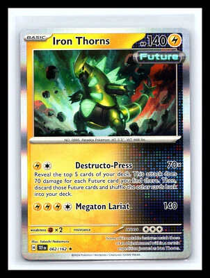 💥 Iron Thorns 062/162 Sv05: Temporal Forces - Holo Rare - Pokémon TCG 2024 - Image 1 of 2