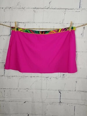 Jaclyn Smith Traje de Baño Falda Parte Inferior Talla Grande 20 Rosa Multicolor Cintura Nuevo Foto 1 de 4
