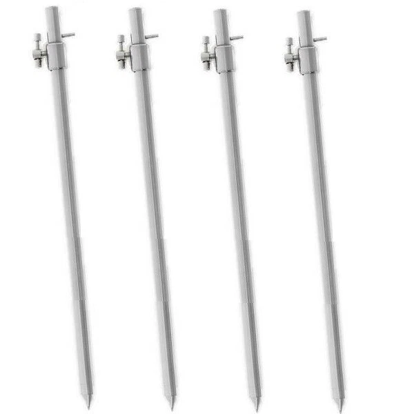 Stainless Steel Bank Sticks 4 x Carp Coarse Fishing 30-50cm Bank Sticks - Image 1 of 4