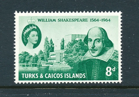 TURKS & CAICOS IS. 1964 400th BIRTH ANNIVERSARY WILLIAM SHAKESPEARE SG257   MNH Cover