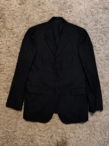 PRADA Blazer Suit Jacket ITaly Size 52R Black Wool Blend - Picture 1 of 5