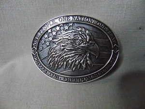 Exos Tactical Eagle Patriotic Belt Buckle By Montana Silversmiths - Picture 1 of 3