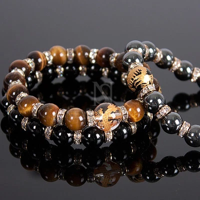 NewStylish mens accessory Mystic stone biz metal rim joint bracelet - Image 1 of 4