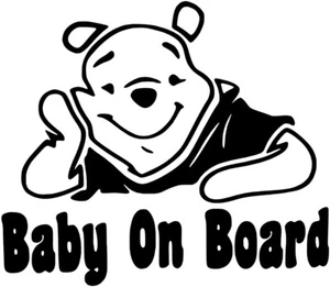 Baby an Bord Winnie The Poo Aufkleber 20 cm - BABY008 - Bild 1 von 3