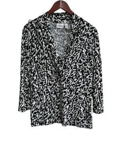 Blusa Chico’s Top Talla Grande Estampado Animal Cintura Imperio Viaje Elastizada - Imagen 1 de 6