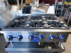 36" Gas Open Flame 6 Burner Hot Plate Grates Globe GHP36G Cook Top Stove #2146