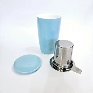 Sweese 15oz Porcelain Infused Loose Leaf Tea Cup Mug w/Infuser & Lid Turquoise - Picture 1 of 3