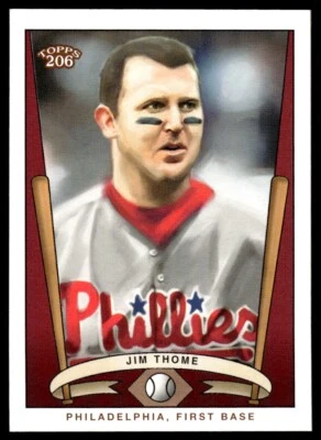 2002 Topps 206 Team Series 3 Jim Thome Philadelphia Phillies #T206-12 - Image 1 of 2